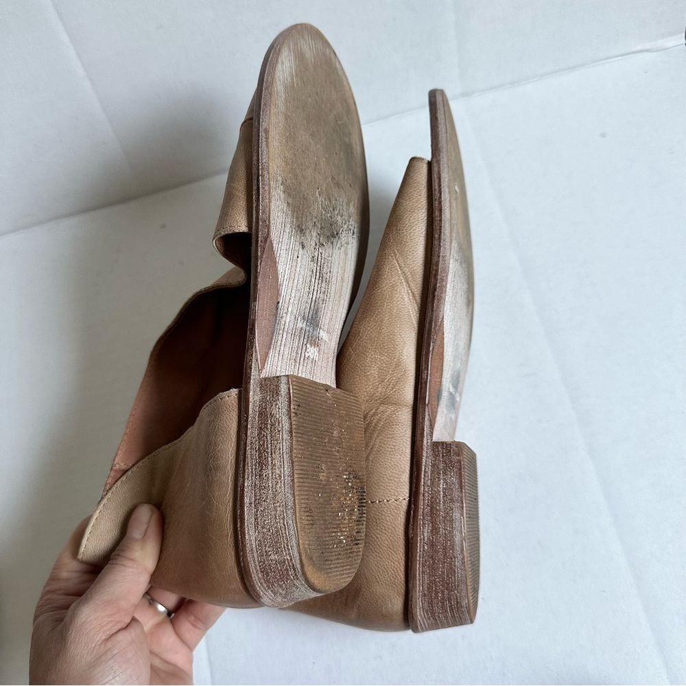 Free People Mont Blanc Light Tan Leather Open Toe Flats - Picture 9 of 10